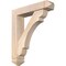 Ekena Millwork Olympic Arts and Crafts Smooth Bracket w/ Offset Brace, Douglas Fir, 5 1/2"W x 24"D x 28"H BKT0604X24X28OLY03SDF - alternate 1